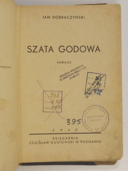 Dobraczyński Jan - Szata godowa, 1947 r.
