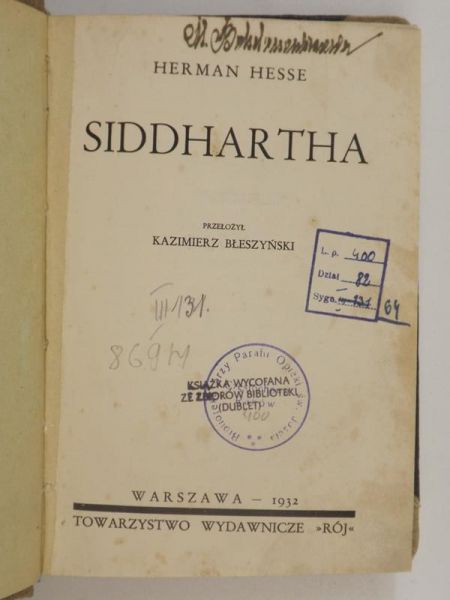 Siddhartha, 1932 r.