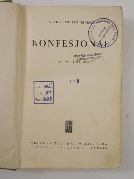 Konfesjonał, Część I-II