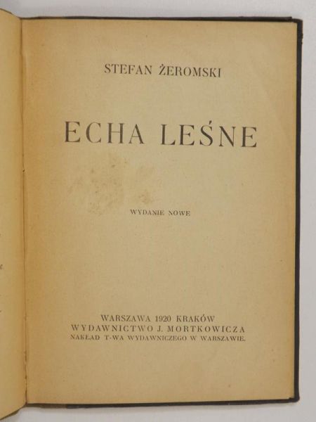 Echa leśne, 1920 r.