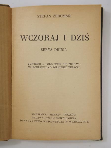 Wczoraj i dziś, 1925 r.