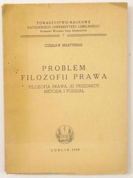 Problem filozofii prawa, 1949 r.