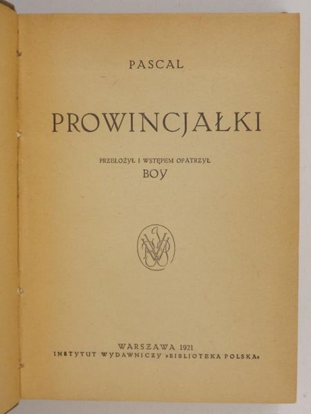 Prowincjałki, 1921 r.