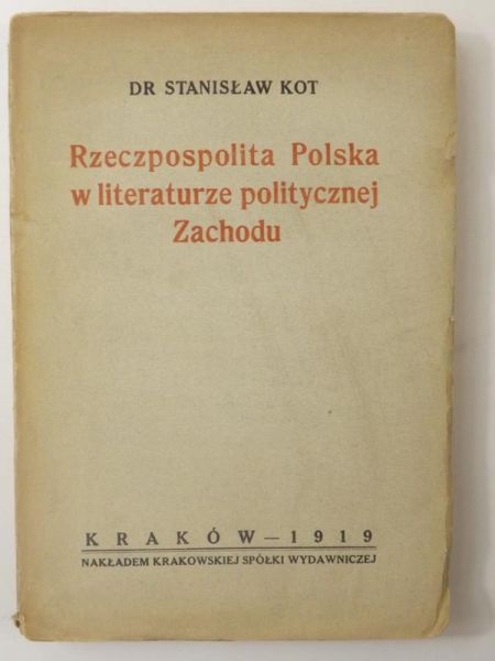 Rzeczpospolita Polska w literaturze politycznej Zachodu, 1919 r.