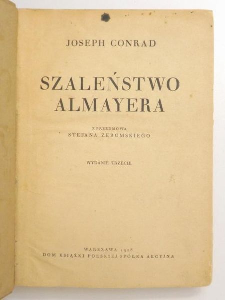 Szaleństwo Almayera, 1925 r.