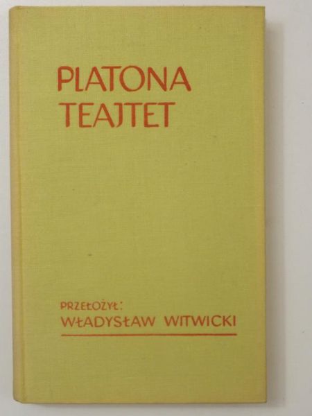 Platon, Witwicki - Teajtet