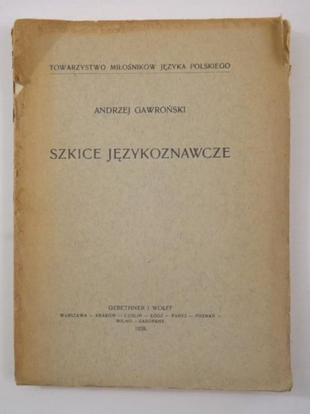 Szkice językoznawcze, 1928 r.