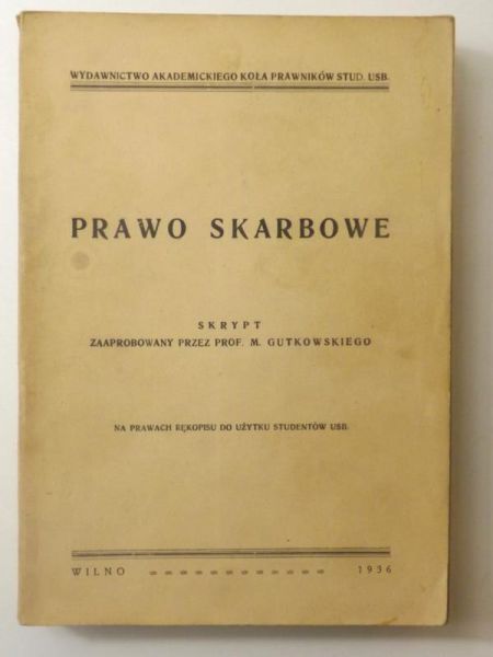 Prawo skarbowe, 1936 r.