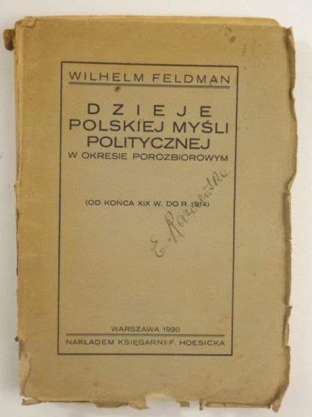 Dzieje polskiej myśli politycznej w okresie porozbiorowym, 1920 r.