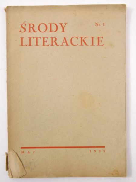 Środy literackie, nr. 1, 1935 r.