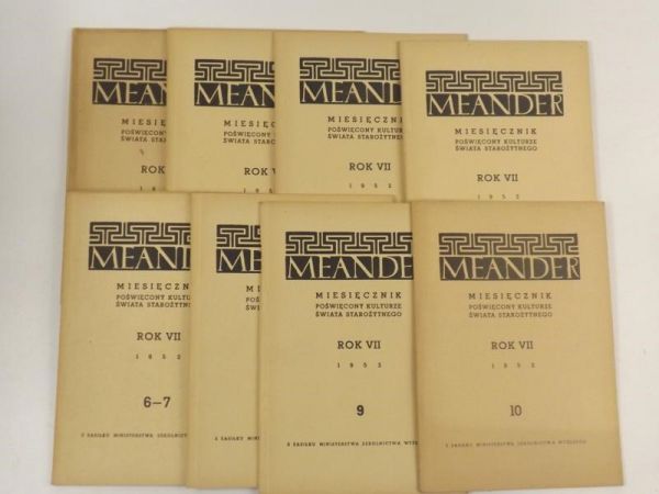 Meander. Miesięcznik poświęcony kulturze świata starożytnego, Rok VII, 1952, Numer I - X