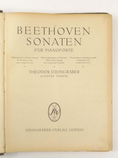 Sonaten fur Pianoforte  (nuty, ok. 1929 r.)