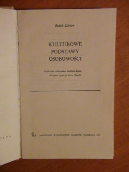 Kulturowe podstawy osobowości
