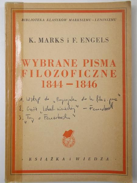 Wybrane pisma filozoficzne 1844-1846
