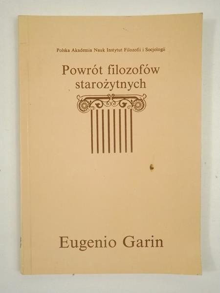 Powrót filozofów starożytnych, tom II