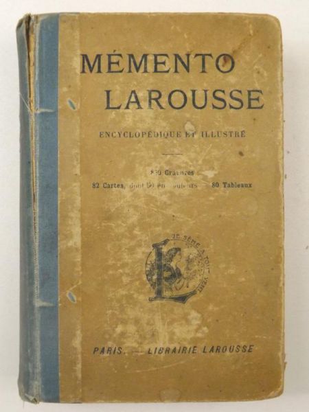 Memento Larousse. Encyclopedique et Illustre, ok. 1936 r.