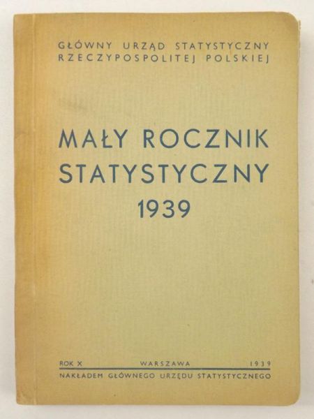 Mały rocznik statystyczny, 1939 r.