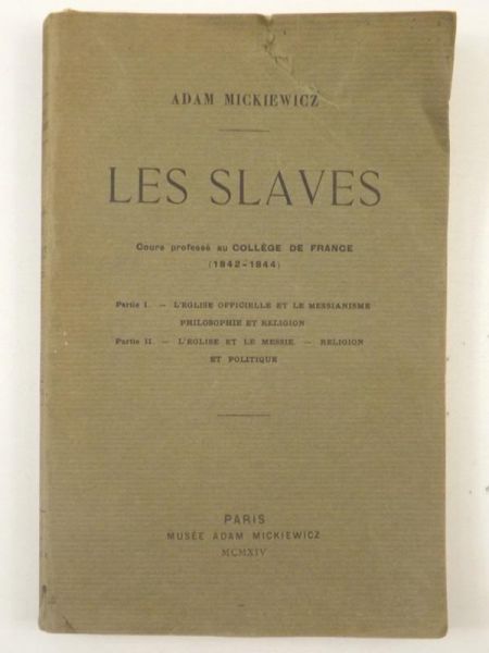 Mickiewicz Adam - Les Slaves, 1914 r.