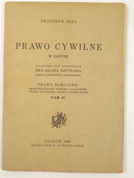 Prawo cywilne w zarysie, Tom IV Prawo familijne, 1946 r.
