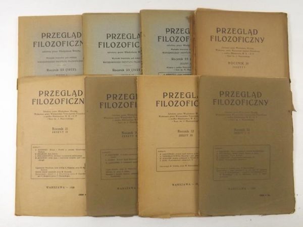 Przegląd Filozoficzny, 8 numerów, 1922, 1928, 1929 r.