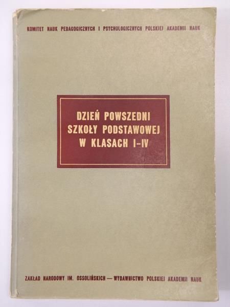Dzień powszedni szkoły podstawowej w klasach I-IV