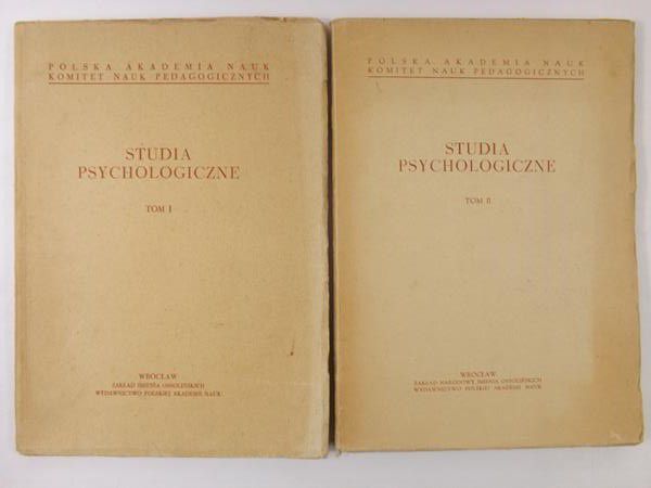 Studia psychologiczne, tom I-II