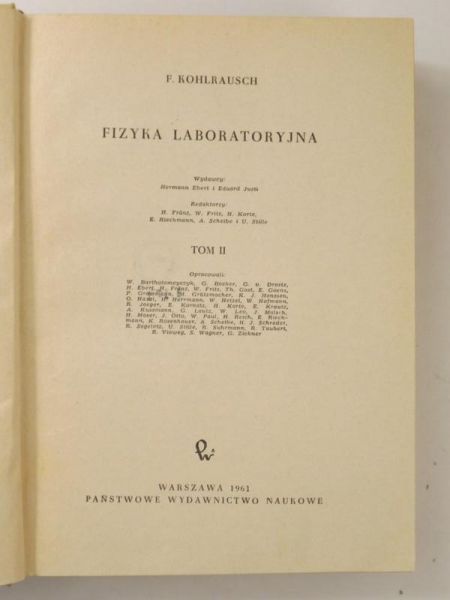 Fizyka laboratoryjna, tom II