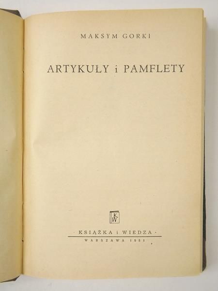 Artykuły i pamflety