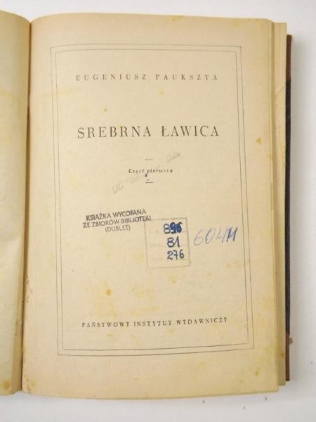 Paukszta Eugeniusz - Srebrna ławica