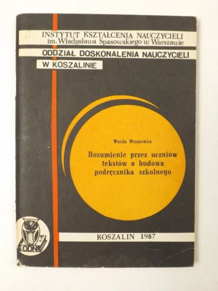 Rozumienie przez uczniów tekstów a budowa podręcznika szkolnego