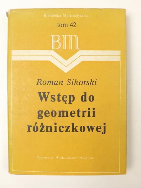 Sikorski Roman - Wstęp do geometrii różniczkowej, BM
