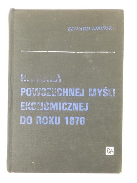 Historia powszechnej myśli ekonomicznej do roku 1870