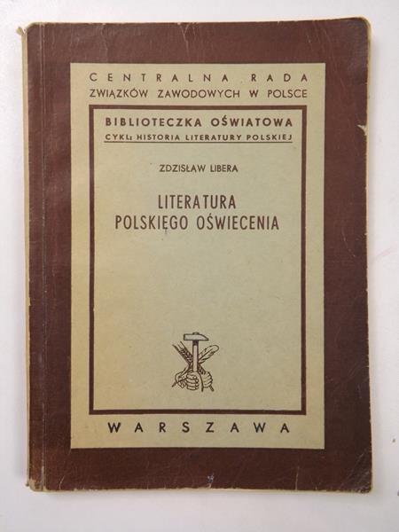 Libera Zdzisław - Literatura polskiego oświecenia, 1950 r.