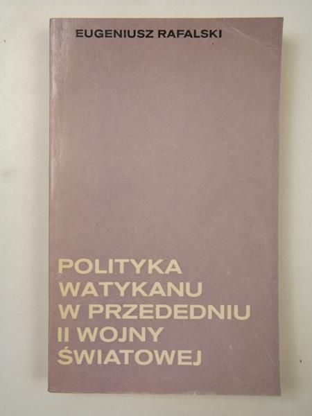 Polityka Watykanu w przededniu II wojny światowej