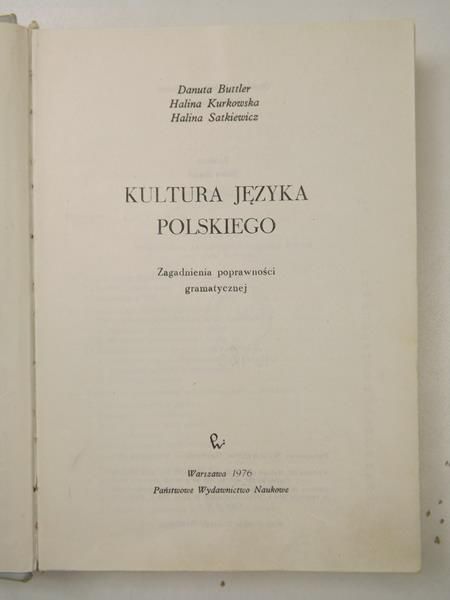 Butter Danuta - Kultura języka polskiego