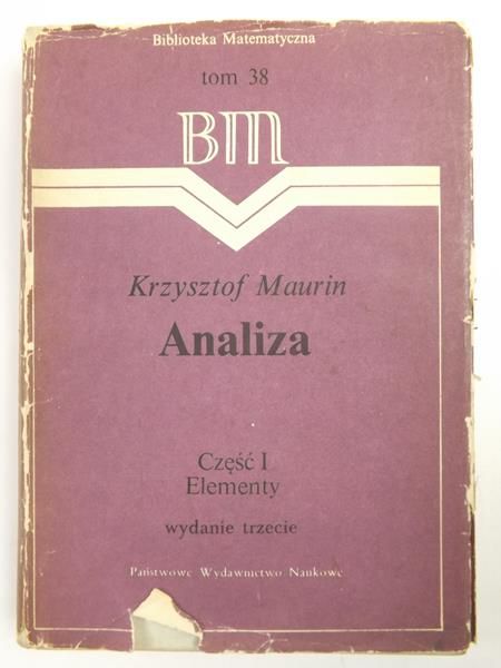 Maurin Krzysztof - Analiza. Część I: Elementy, t. 38, BM