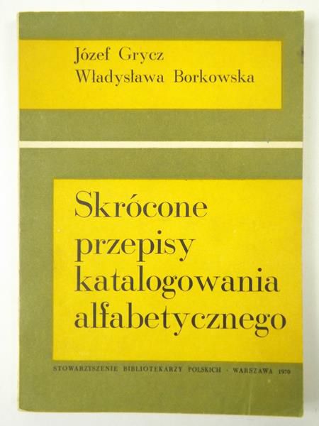 Skrócone przepisy katalogowania alfabetycznego