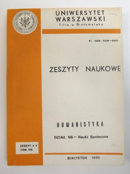 Gnatowski Michał (red.) - Zaszyty naukowe: Humanistyka