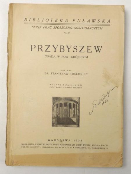 Przybyszew: osada w pow. Grójeckim, 1933 r.