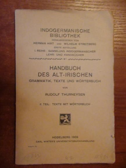 Handbuch des Alt-Irischen, 1909