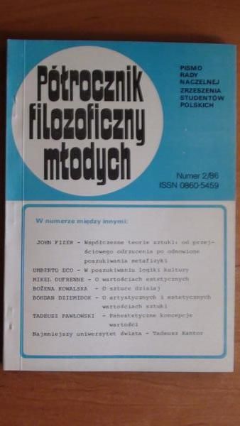 Półrocznik filozoficzny młodych Nr 2/86: pismo Rady Naczelnej Zrzeszenia Studentów Poslkich