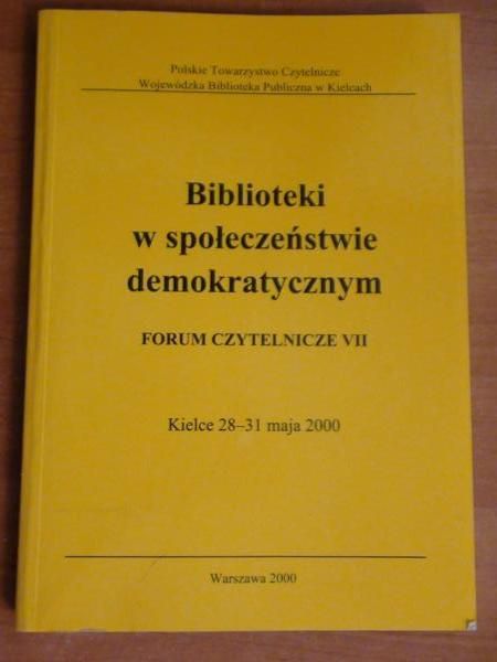 Biblioteki w społeczeństwie demokratycznym