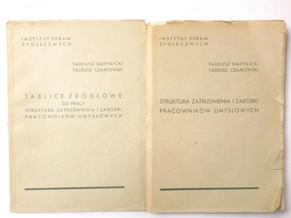 Bartnicki T. Czajkowski T. - Tablice źródłowe do pracy. Struktura zatrudnienia i zarobki pracowników umysłowych/Struktura zatrudnienia i zarobki pracowników umysłowych, 1936 r.