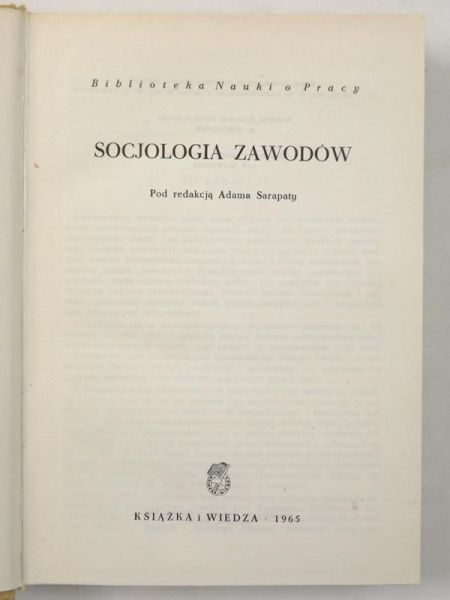Socjologia zawodów