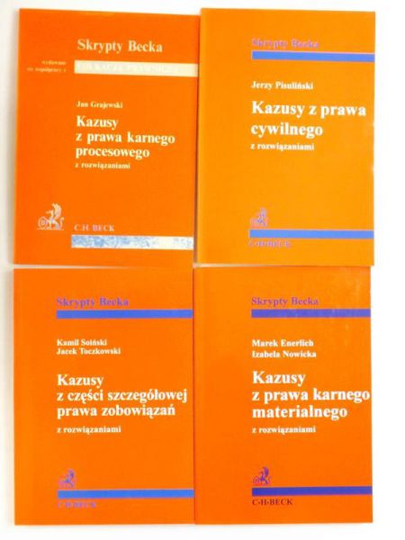 Grajewski J. Pisuliński J. Soiński K. Enerlich M. - Skrypty Becka: Kazusy z prawa karnego, zestaw 4 książek