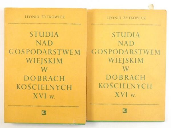 Studia nad gospodarstwem w dobrach kościelnych XVI wiek + Tablice