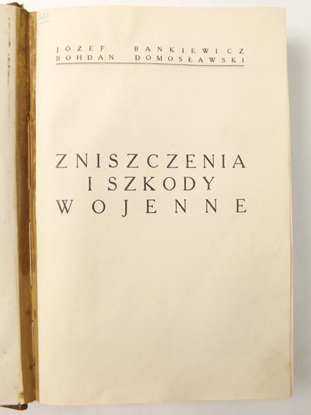 Bankiewicz Józef,   - Zniszczenia i szkody wojenne, 1936 r.