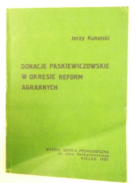 Donacje paskiewiczowskie w okresie reform agrarnych