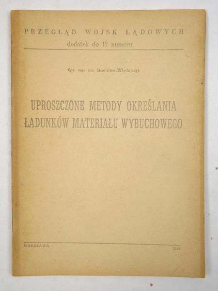Uproszczone metody określania ładunku materiału wybuchowego