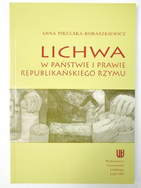 Lichwa w państwie i prawie republikańskiego Rzymu